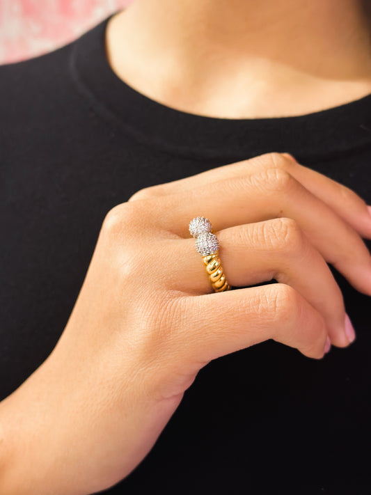 Anello Eva in Brass e Zirconi