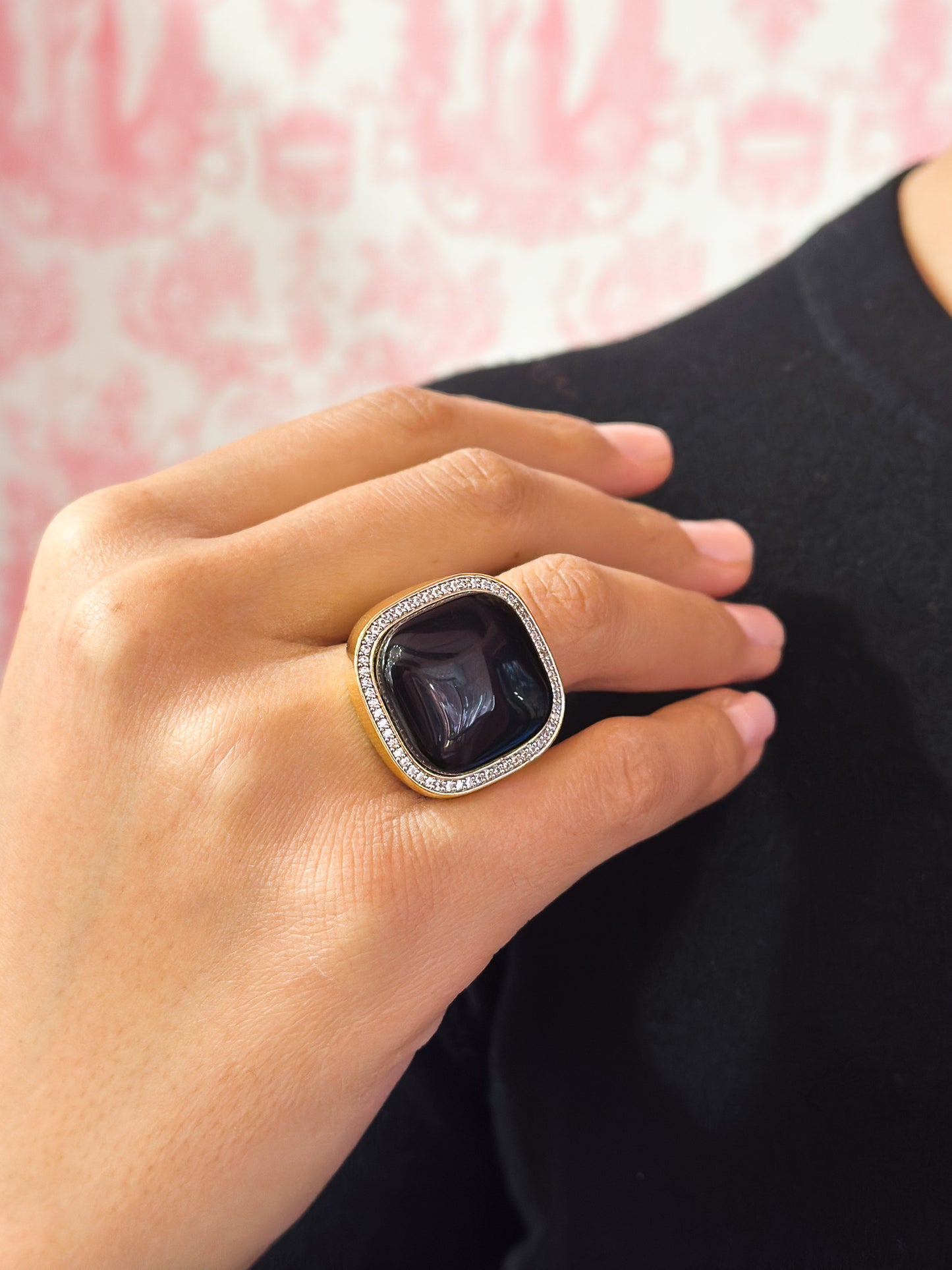 Anello Black in Brass placcato oro giallo 18kt