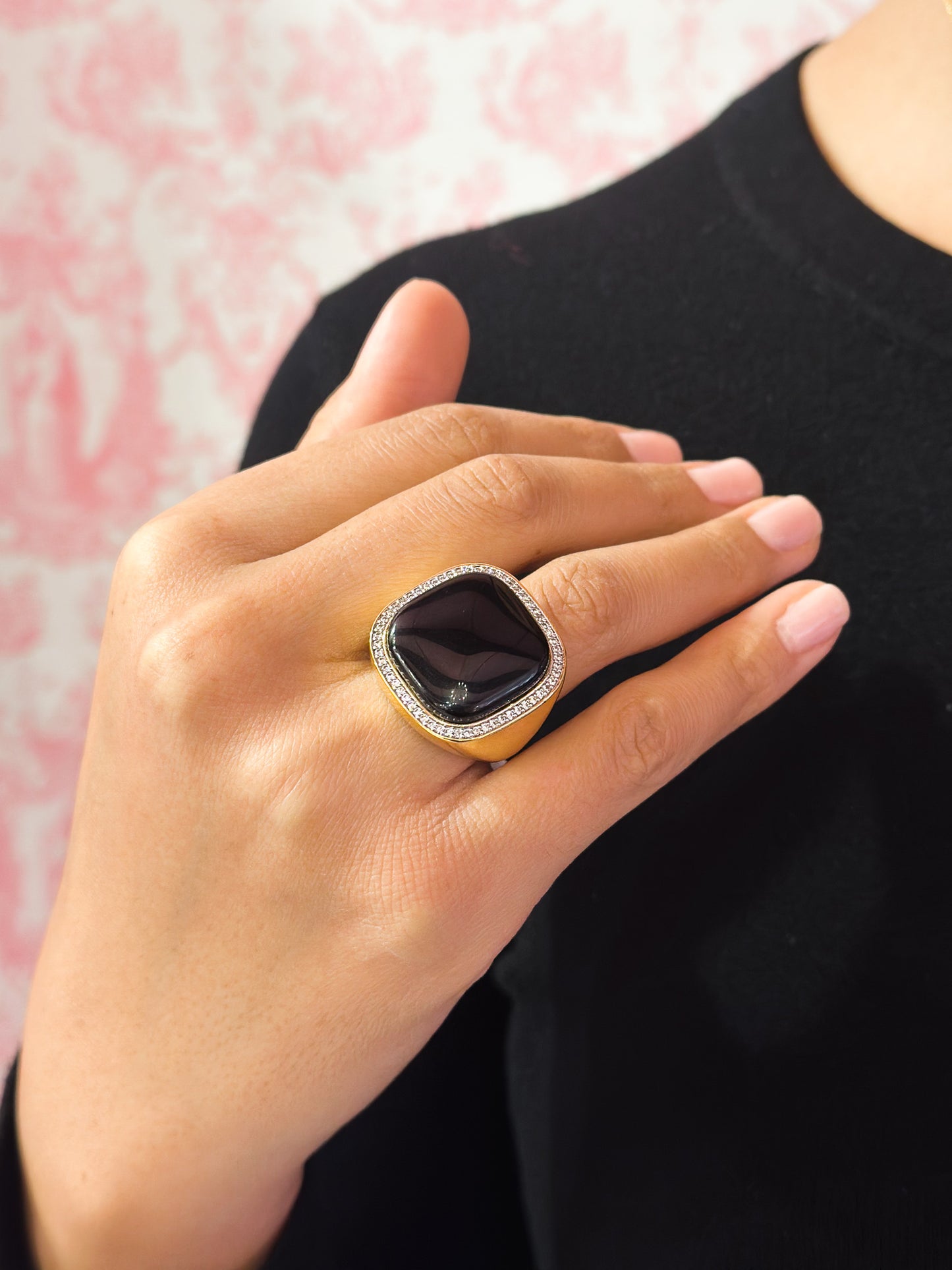 Anello Black in Brass placcato oro giallo 18kt