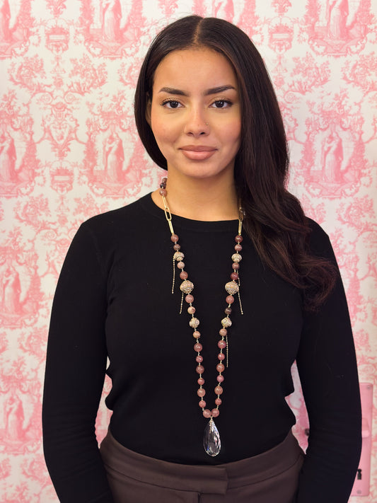 Collana Lunga con Tormaline Naturali