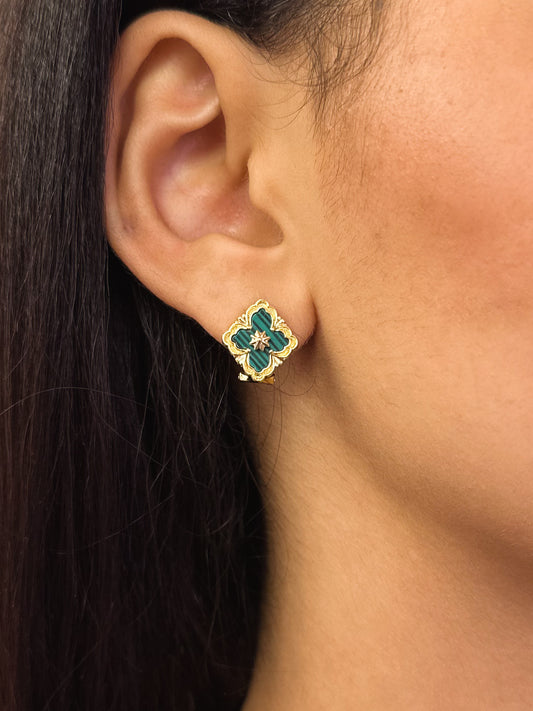 Orecchini Giulia con Malachite