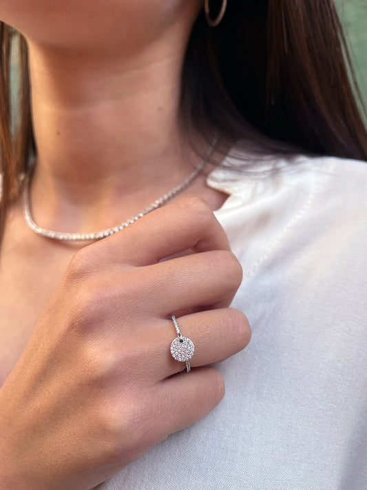 Anello Circle Pavé