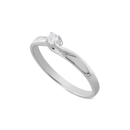 Anello Solitario Diamanti 0,08ct