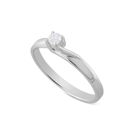 Anello Solitario Diamanti 0,11ct