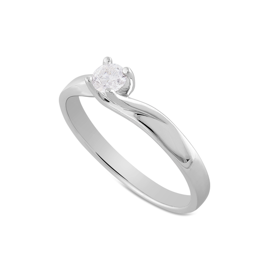 Anello Solitario Diamanti 0,19ct