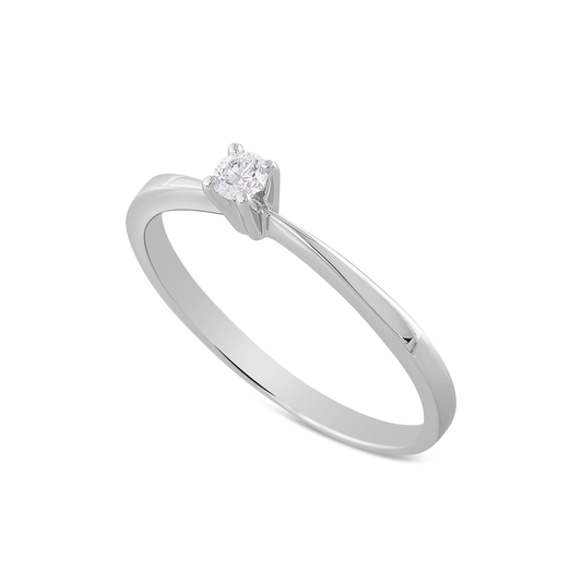 Anello Solitario Diamanti 0,08ct