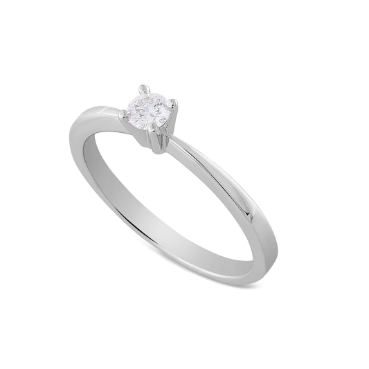 Anello Solitario Diamanti 0,14ct