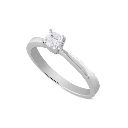 Anello Solitario Diamanti 0,24ct