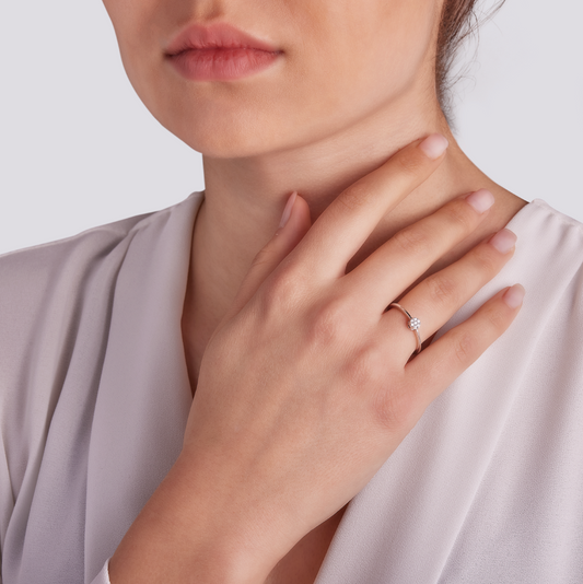 Anello Invisible Diamanti 0,05ct