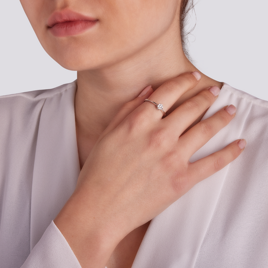 Anello Invisible Diamanti 0,11ct