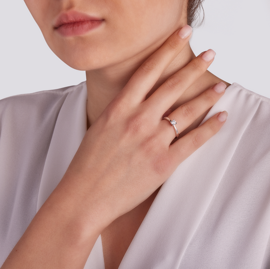 Anello Solitario Diamanti 0,24ct