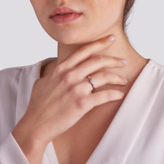 Anello Solitario Diamanti 0,11ct