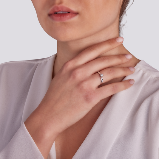 Anello Solitario Diamanti 0,19ct