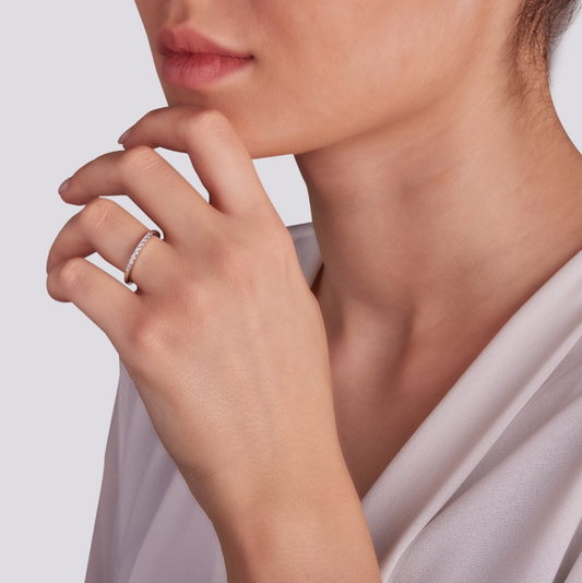 Anello Veretta Diamanti 0,11ct