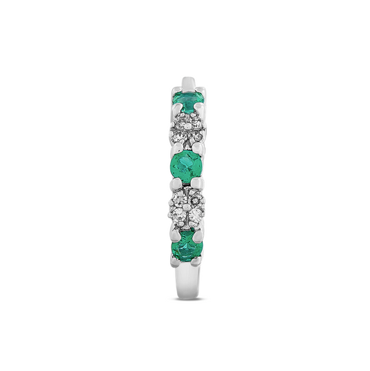 Orecchini Smeraldi 0,16ct e Diamanti 0,45ct