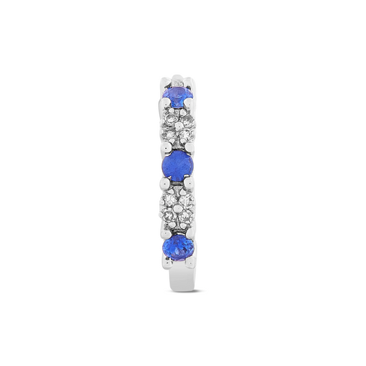 Orecchini Zaffiri 0,24ct e Diamanti 0,45ct