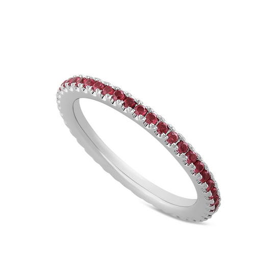 Anello Eternity Rubini da 0,48ct a 0,57ct