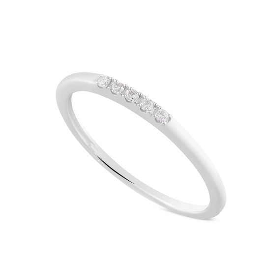 Anello Veretta Diamanti 0,06ct