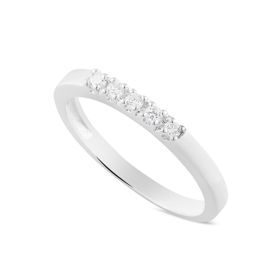 Anello Veretta Diamanti 0,11ct