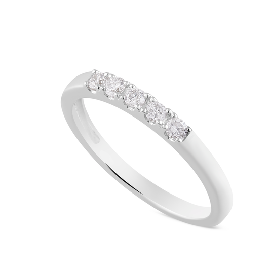 Anello Veretta Diamanti 0,18ct